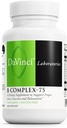 DAVINCI Labs B Complex-75 - Soutient la relaxation et la bonne fonction nerveuse* - Complément alimentaire avec Niacine, Vitamine B6, B12, Biotine, Choline et plus - Végétarien - Sans gluten - 60 Capsules