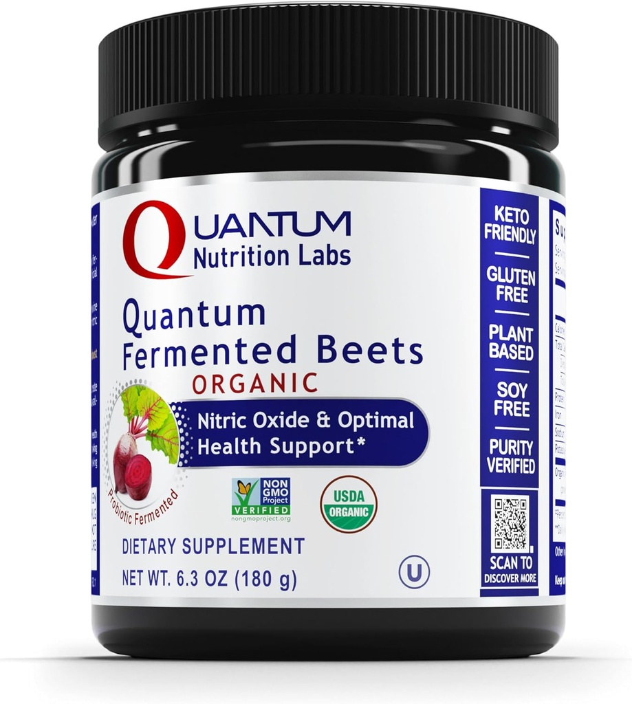 QNL Quultured betteraves fermentées - Poudre de racine de betterave biologique - Supplément santé cardiaque - Offre de soutien immunitaire - Supplément de betterave végétalienne - Source naturelle de nitrates - 6,3 oz