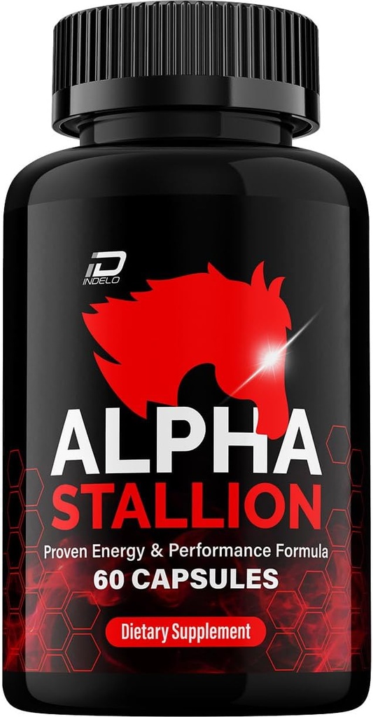 Formule officielle Alpha Stallion Pills - Capsules AlphaStallion Formule haute performance - Concentration maximale, Formule tout naturel Alpha Stallion, StallionAlpha Avis (1 Pack - 60 Capsules)