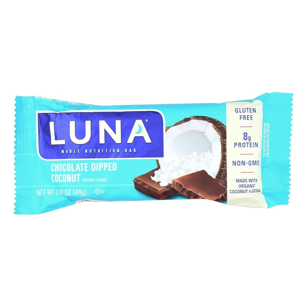 Clif Bar Luna Bar - Chocolat biologique séché de noix de coco - Cas de 15 - 1,69 Oz