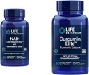 Life Extension NAD+ Cell Regenerator and Resveratrol Elite, NIAGEN nicotinamide riboside & Curcumin Elite Turmeric Extract, promotes a healthy inflammatory response
