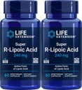 Prolongation de la durée de vie Acide R-lipoïque Super 240 mg, 60 Capsules végétariennes (paquet de 2)