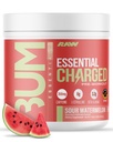 Poudre de pré-entraînement RAW, essentielle CHARGED (Sour pastèque) - Supplément de pré-entraînement pour les hommes et les femmes - Soutiens Focus, Mood & Performance - Caféine, Alpha-GPC, L-Citrulline, Beta Alanine (25 portions)