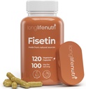 Fisetin 100mg - de Rhus Succedanea Stem Extract, 120 Capsules végétariennes, Supplément sénolytique pour le vieillissement et la longévité, 4 mois d'approvisionnement, biologique, certifié GMP, fabriqué aux États-Unis