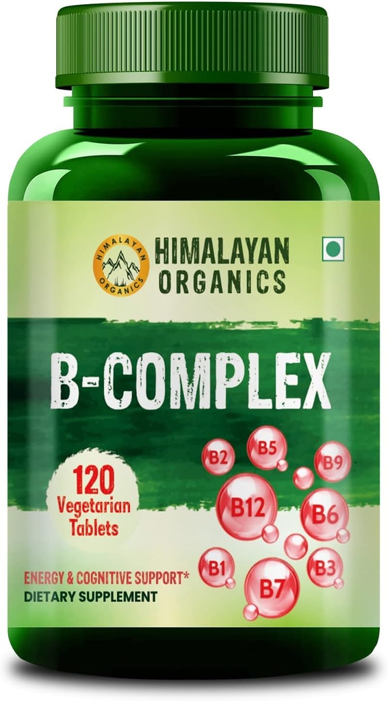 Himalaya Organics Complexe Vitamine B avec 100% RDA B1, B2, B3, B5, B6, B9 & B12.