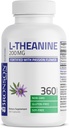 Bronson L-Theanine 200mg (Double-Strength) avec Fleur de Passion Herbe, Supplément sans gluten sans gluten sans soja, 360 Capsules