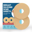 Feuilles de cicatrices en silicone du sein Tape, Feuilles de suppression de cicatrices en silicone pour Breast 6 Pack, Réduction mammaire après chirurgie pour cicatrices, Fournitures post-chirurgie pour traitement de la cicatrice