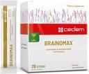Suisse BRAINOMAX 20 Powder Sticks, Supplément Cerveau Booster, Cherry-Vanilla Flavor avec Citicoline, N-acétyl-L-Carnitine, Suppléments Cerveau Nootropic pour Mémoire et Focus, Soutien Cognitif