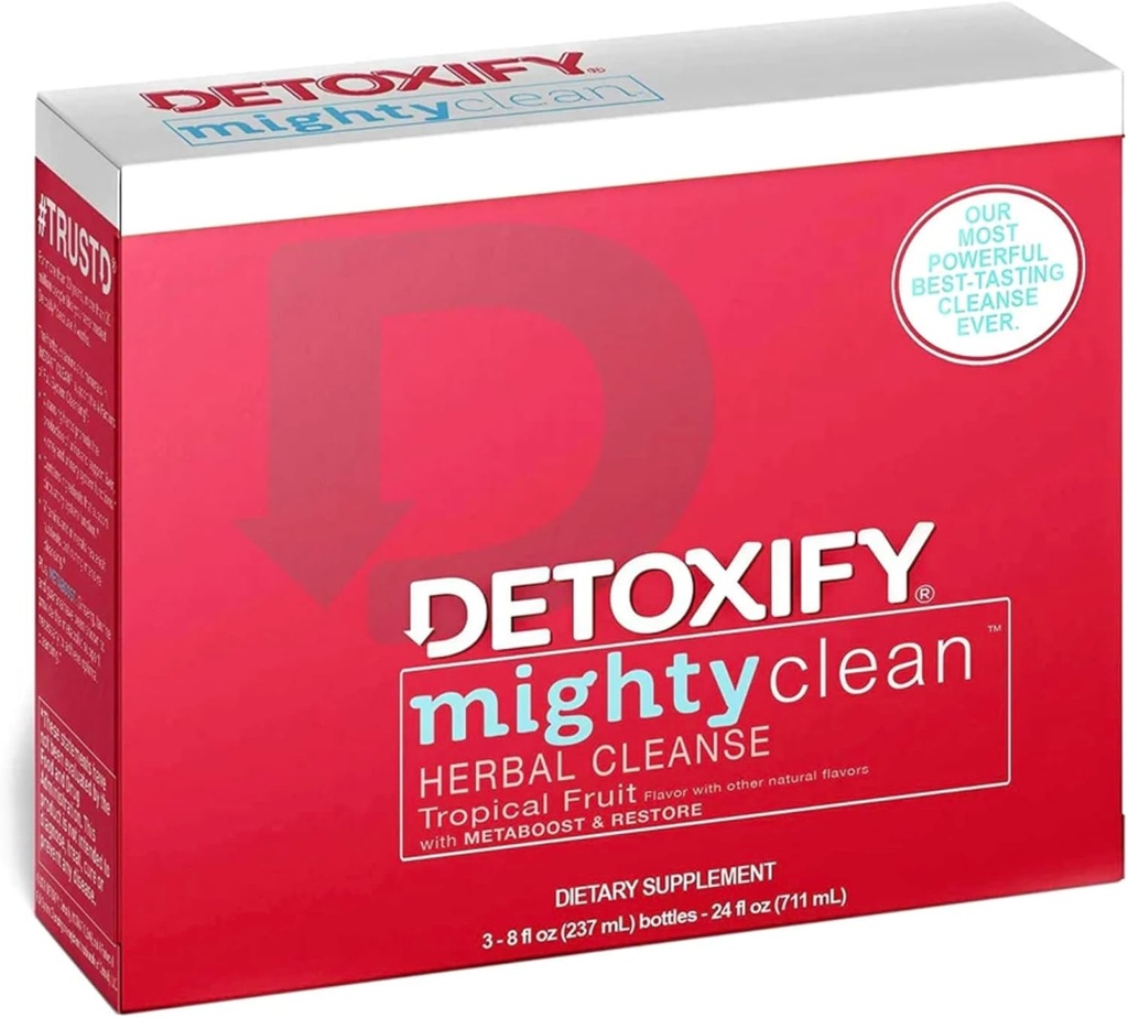 Détoxify pourrait nettoyer nettoyage à base de plantes – saveur de fruits tropicaux – (3) x 8 oz bouteilles