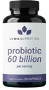 Probiotiques Luma Nutrition 60 Million CFU avec Prébiotiques - Probiotiques pour les femmes et les hommes - Formulé pour la santé des enzymes digestives - Vegan & sans gluten - 60 Capsules