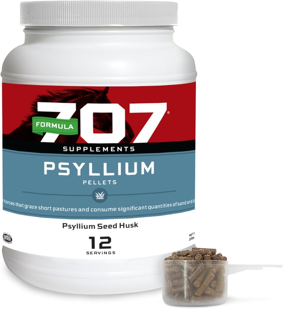 Formule 707 Psyllium Pellets Supplément Hippique (3lb Jar - 12 jours d'approvisionnement)