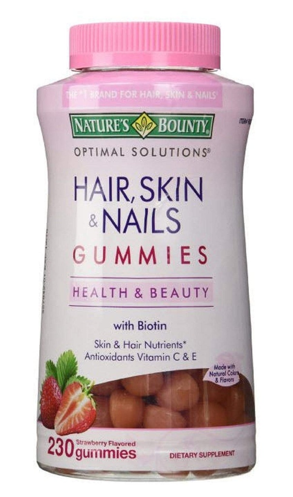 La peau et les ongles de cheveux de la nature, 230 Gommies, 230 Compte (paquet de 1)