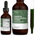 Harmonie de la Terre Gouttes de drainage lymphatique, Détox lymphatique - Supplément avec Soursop, Cat's Claw Bark, Astragalus, Wormwood, Détox ganglion lymphatique, Nettoyage du soutien lymphatique (2 Oz)