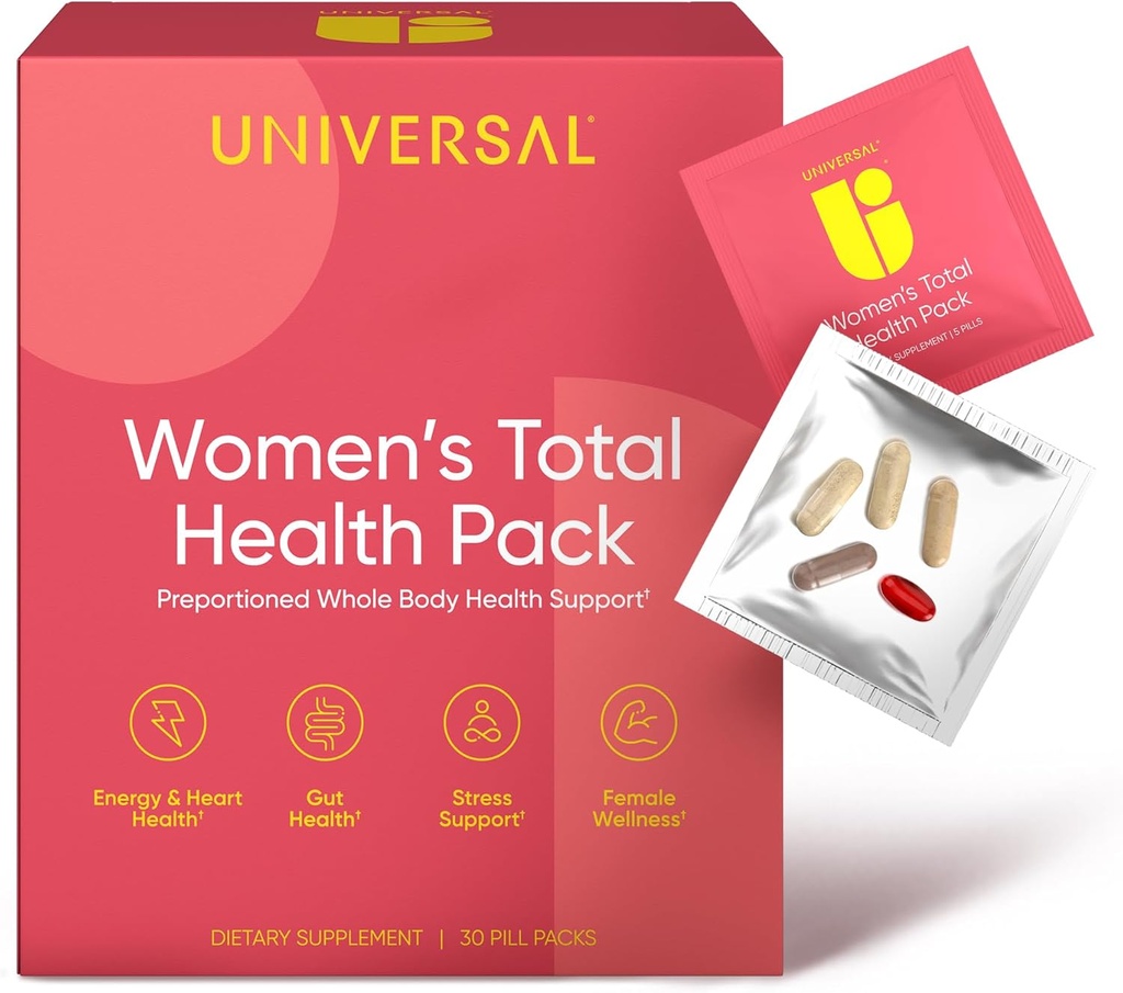 Conditionnement quotidien de vitamines pour la santé des femmes - Multivitamines toutes en une pour les femmes, vitamines et minéraux essentiels pour l'énergie, le stress, la digestion et la santé, supplément de bien-être féminin, 30 paquets
