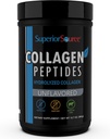 Source supérieure Collagène Peptides Collagène hydrolysé - de vaches alimentées à l'herbe - soutient les cheveux, la peau, les ongles, les ligaments et les tendons sains - sans gluten et sans lait - sans saveur, 12,7 oz