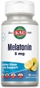 KAL Melatonin 5mg Aide au sommeil Lozenges, supplément Melatonin soutient la qualité du sommeil, la détente calmante et un cycle de sommeil sain, avec la vitamine B6, végétarienne, saveur de citron naturel, 30 Lozenges
