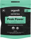 Organifi Peak Power, poudre préentraînement pour soutenir l'hydratation, avec la Mane et Guayusa du Lion