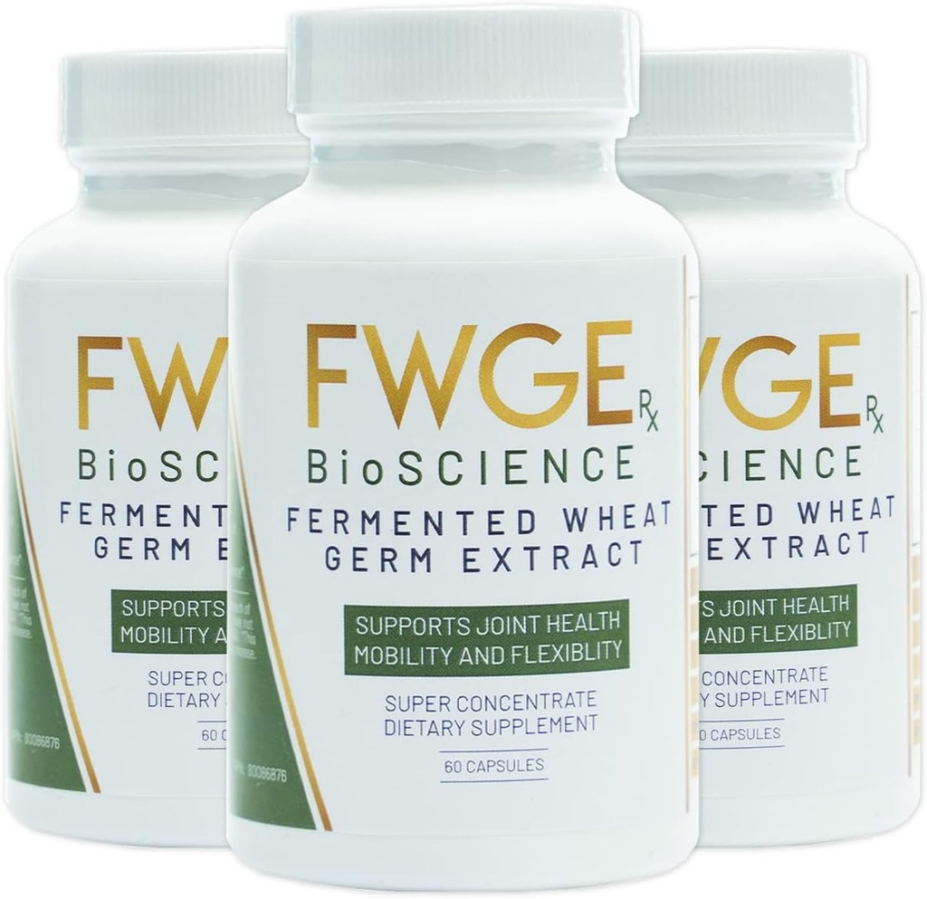 Extrait de germe fermentée, mobilité, flexibilité, inflammation, santé cellulaire, non-OGM, sans gluten, sans sucre, végétalien, naturel, 180 capsules