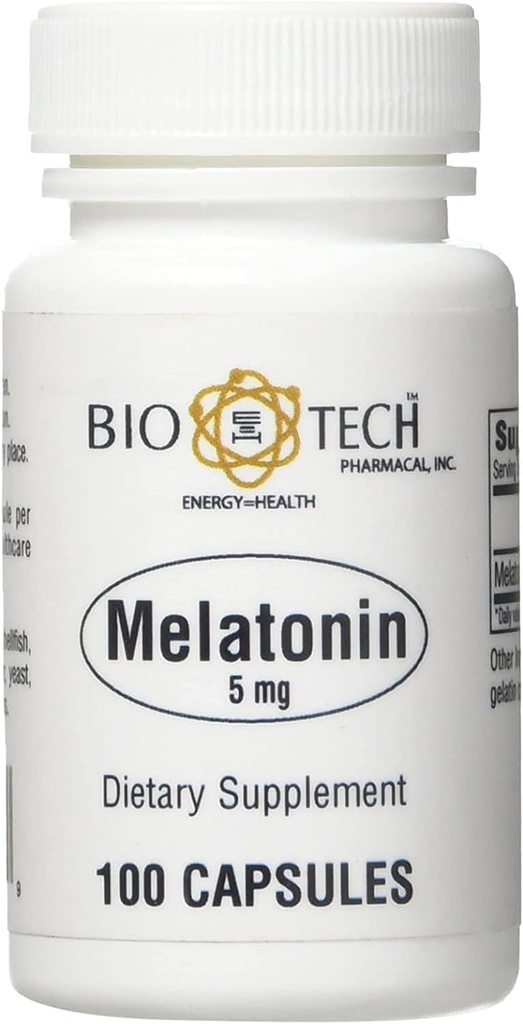 Mélatonine pharmaceutique Bio-Tech (5mg, 100 gélules)