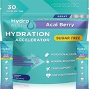 Poudre d'électrolyte Packs d'hydratation sans sucre Acai Berry HydroMATE 30 bâtons