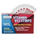 Bandes de vitamine B12 10 Packs Facile Oral Dissolvable Menthe Bandes Aromatisées.