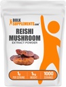 BulkSupplements.com Reishi Poudre d'extrait de champignons - Reishi Poudre de champignons, supplément pour le bien-être général - Sans gluten, 1g par portion, 1kg (2,2 lb) (paquet de 1)