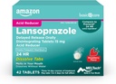   Basic Care Lansoprazole Delayed Release Orally Disintegrating Tablets 15 mg, Acid Reducer Pills, Strawberry Flavor, 42 Count