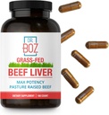 Dr Boz - Capsules de foie de boeuf, 30 portions - 4500mg Foie de vache - Énergie, immunité, et santé - Vitamine A, B12, zinc, et supplément de fer - Foie d'herbe et pâturages vaches élevées - Fabriqué aux États-Unis - Self Care