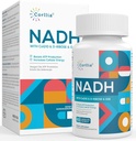 NADH + CoQ10 + Supplément D-Ribose, améliorer NAD+ Supplément pour Énergie, Fatigue , 60 Capsules