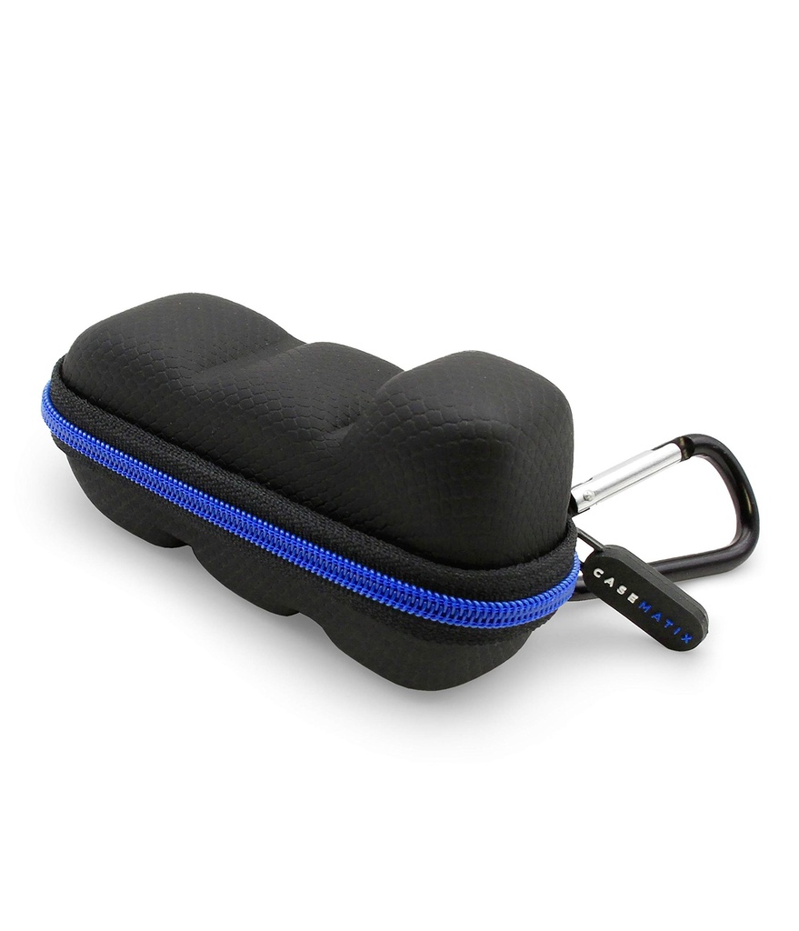 Case de voyage d'inhalateur d'asthme CASEMATIX avec carabinier porte-clés Lanyard et Clip-on, comprenant uniquement le boîtier porte-inhalateur, noir