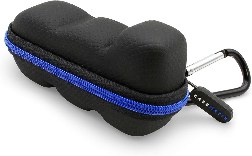 Case de voyage d'inhalateur d'asthme CASEMATIX avec carabinier porte-clés Lanyard et Clip-on, comprenant uniquement le boîtier porte-inhalateur, noir