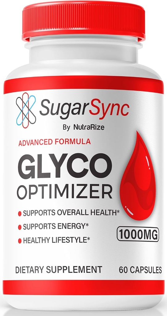 NutraRize Sugar Sync Glyco Optimizer Capsules, officiel SugarSync Glyco Optimizer, Sugar Sync Joint Optimizer, Sugar Sync Gluco Cleanse Detox Formula, SugarSync Glycol Commentaires (60 capsules)