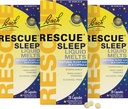 RESCUE Bach Sleep Melts liquides, naturel orange vanille aromatisant, aide naturelle au sommeil, soulagement du stress, essence de fleurs homéopathiques, exempt de mélatonine, non-alcohol, 3 pack, 28 Comptez chaque
