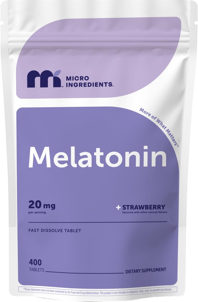 Micro ingrédients Melatonine 20mg, 400 comprimés