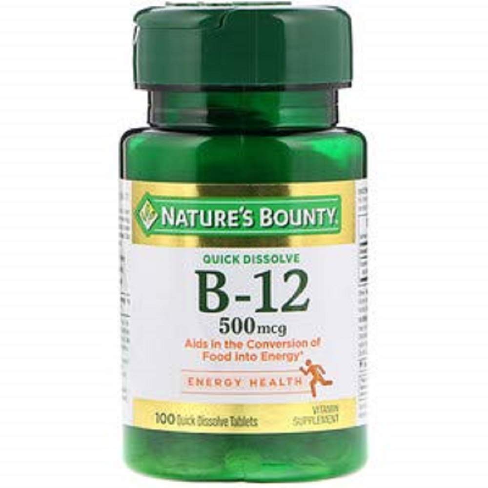 Nature's Bounty Vitamin B-12 500 Mcg, 100 Count
