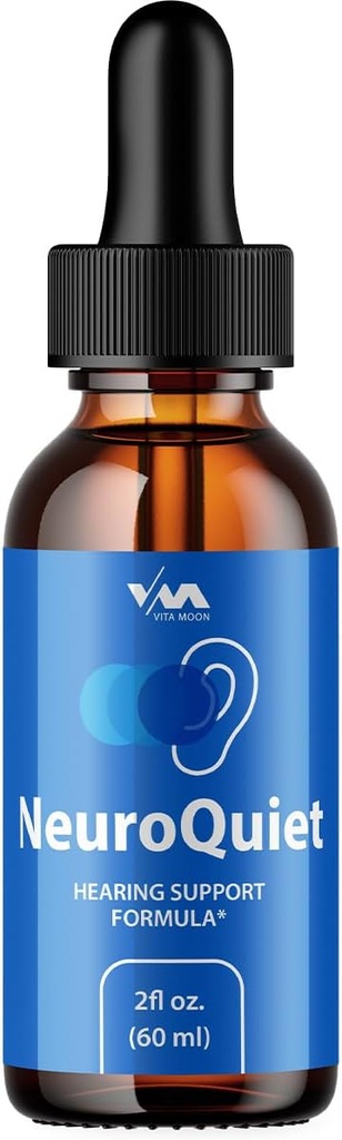 (1 pack) NeuroQuiet Drops - Neuro Quiet Formule avancée Soutien auditif, santé cognitive et bien-être général, 1 mois d'approvisionnement