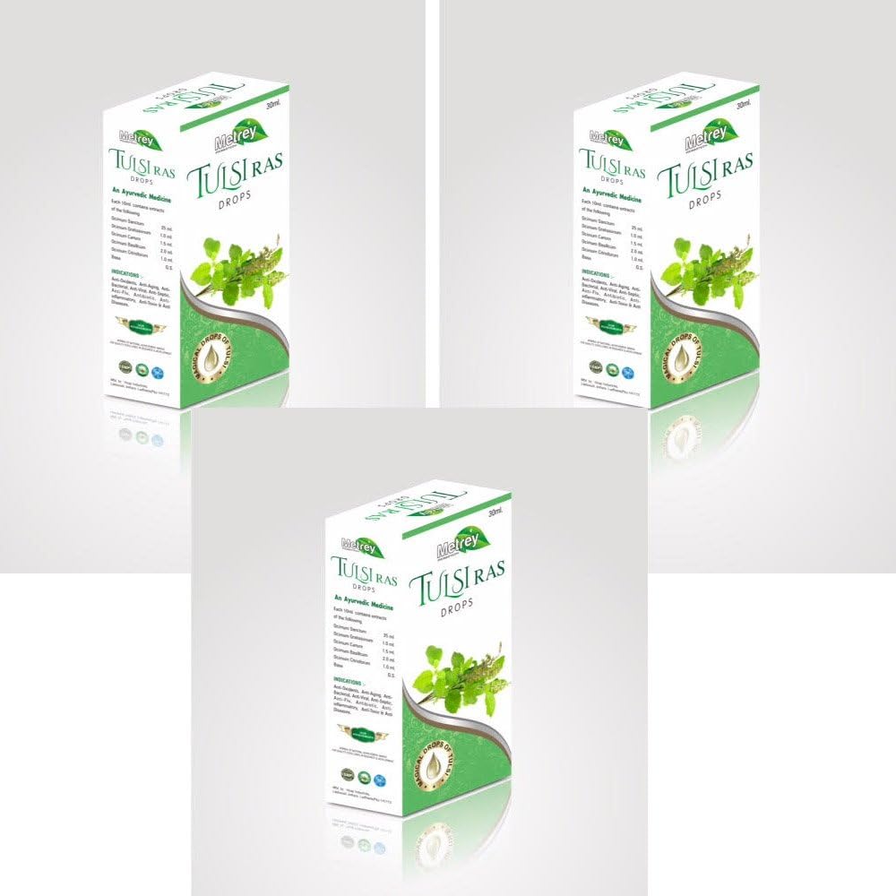 Metrey Tulsi Ras Drops boîte de 3 ( 3 * 30 ml)