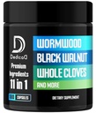 11en1 Capsules de wormwood - 180 Capsules extraites de noyer noir, girofle, gingembre, curcuma, pomme, Berberine HCl et plus - Support système immunitaire pendant 3 mois