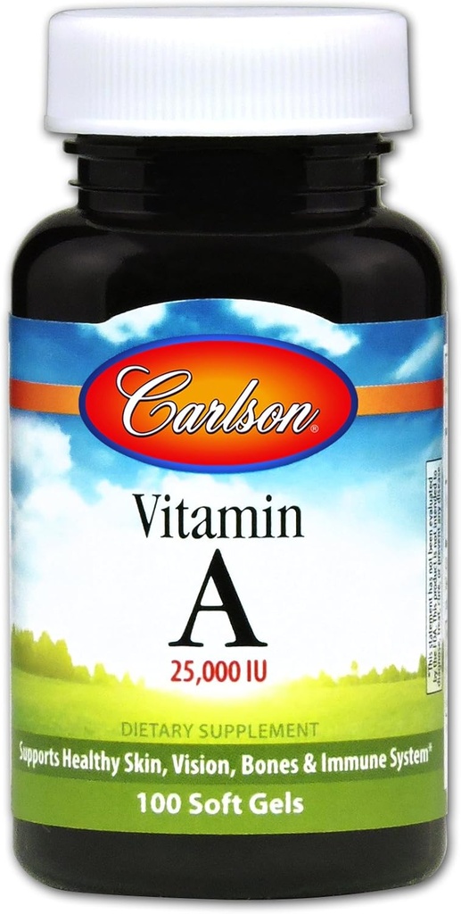Laboratoires Carlson - Vitamine A, 25 000 UI, 100 softgels