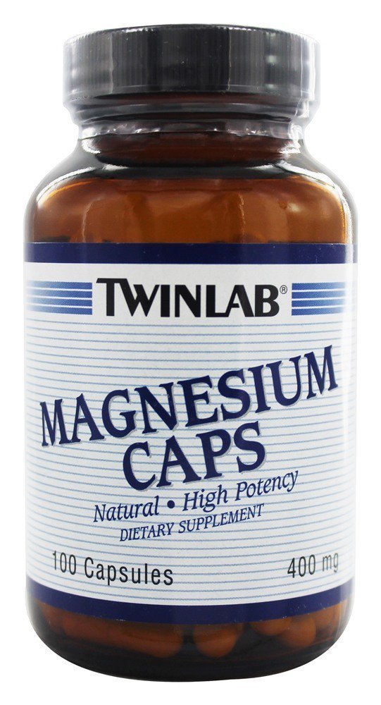 Casquettes en magnésium TwinLab, 100 gélules (6 boîtes)