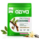 OZIVA Protéines et herbes pour les femmes 1,1 Lb (500 gm) avec multivitamines, Curcumine, Shatavari, Tulsi pour le métabolisme amélioré, l'équilibre hormonal et la peau, la santé des cheveux, l'amande de vanille (1,1 lb)