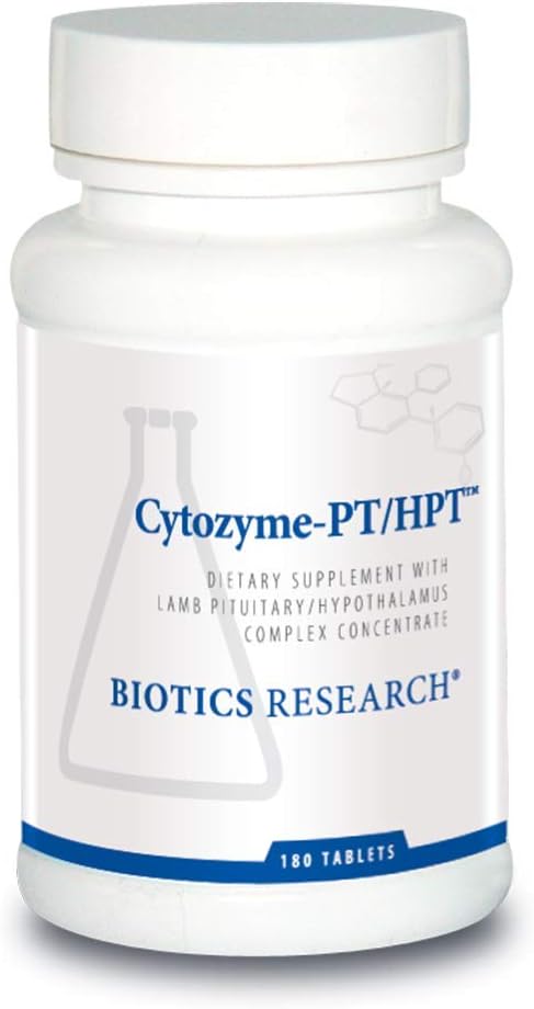 Recherche en biotique Cytozyme PT HPT Complexe de l'hypothalamus pituitaire, soutient la fonction du Gland pituitaire et de l'hypothalamus, santé adrénale, boost cérébrale 180 comprimés