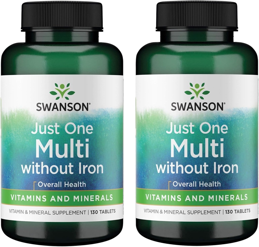 Swanson Century Formula Multivitamine Sans Fer 130 Tabs (2 Pack)