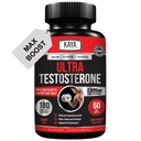 Kaya Naturals UltraTest - Booster T homme avec Tongkat Ali, herbe de chèvre en chaleur, Tribulus - Supplément d'entraînement naturel pour l'énergie, l'endurance et la force Booster - 180 Comte