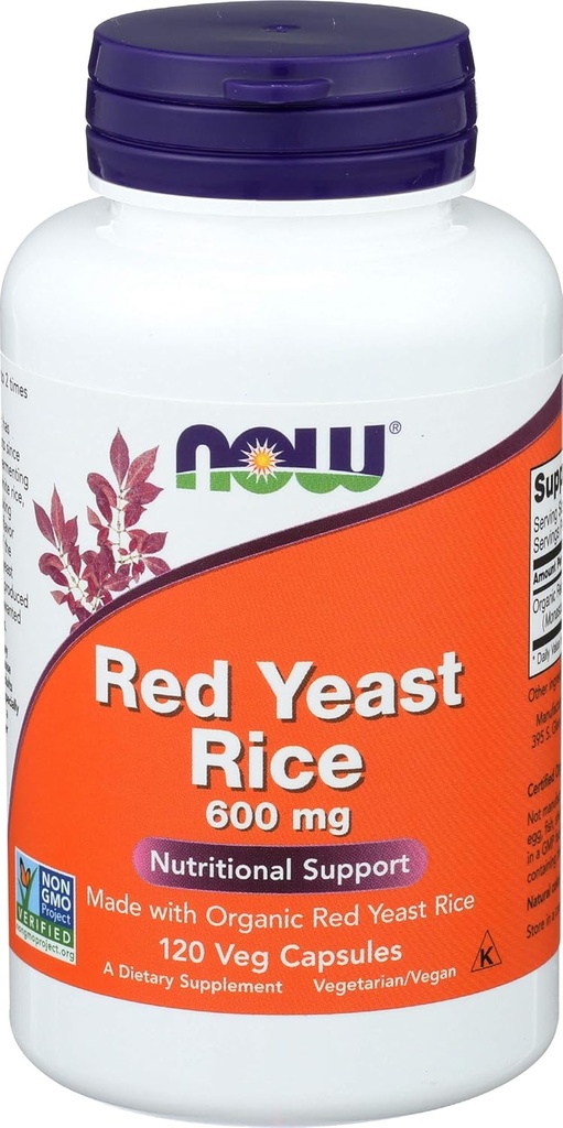 Maintenant Aliments SPO Red Yeast Riz 600mg, 120 CT