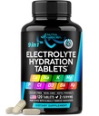 Electrolytes - Comprimés électrolytiques au magnésium, au sodium, au potassium, au chlorure, aux vitamines D3 et B6, en poudre de Kelp - Pilules de sel - Fabriqués aux États-Unis - Comprimés oraux en capsules - Vegan & Keto Friendly - 120 Tabs
