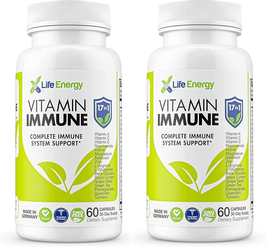17 in 1 Immune Support Supplement | Immune Boost with Vitamin C, Vitamin D, Vitamin A, Zinc, Quercetin, Turmeric, Green Tea, Selenium | Daily Immunity Support Supplement for Adults - 60 Count (2)