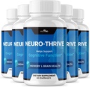 VIVE MD Neuro Thrive Cerveau Supplément - Formule Officielle - Neuro Thrive PQQ, Neuro Thrive pour la Force Extra avec Extrait Ginkgo Biloba, Extrait Ginseng Sibérien (5 Pack)