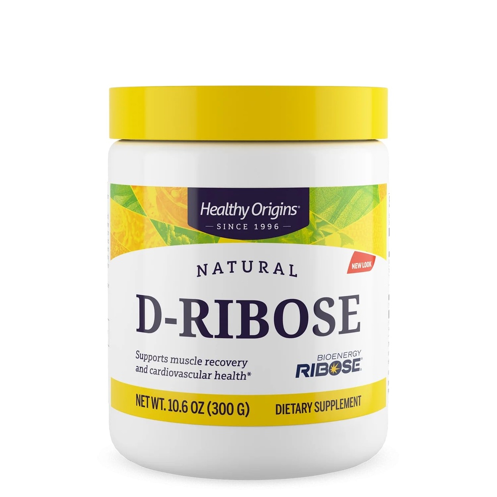 Origines saines Poudre D-Ribose (BioEnergy, non-OGM, sans gluten, support énergétique, soutien cardiaque), 10.6 Ounce
