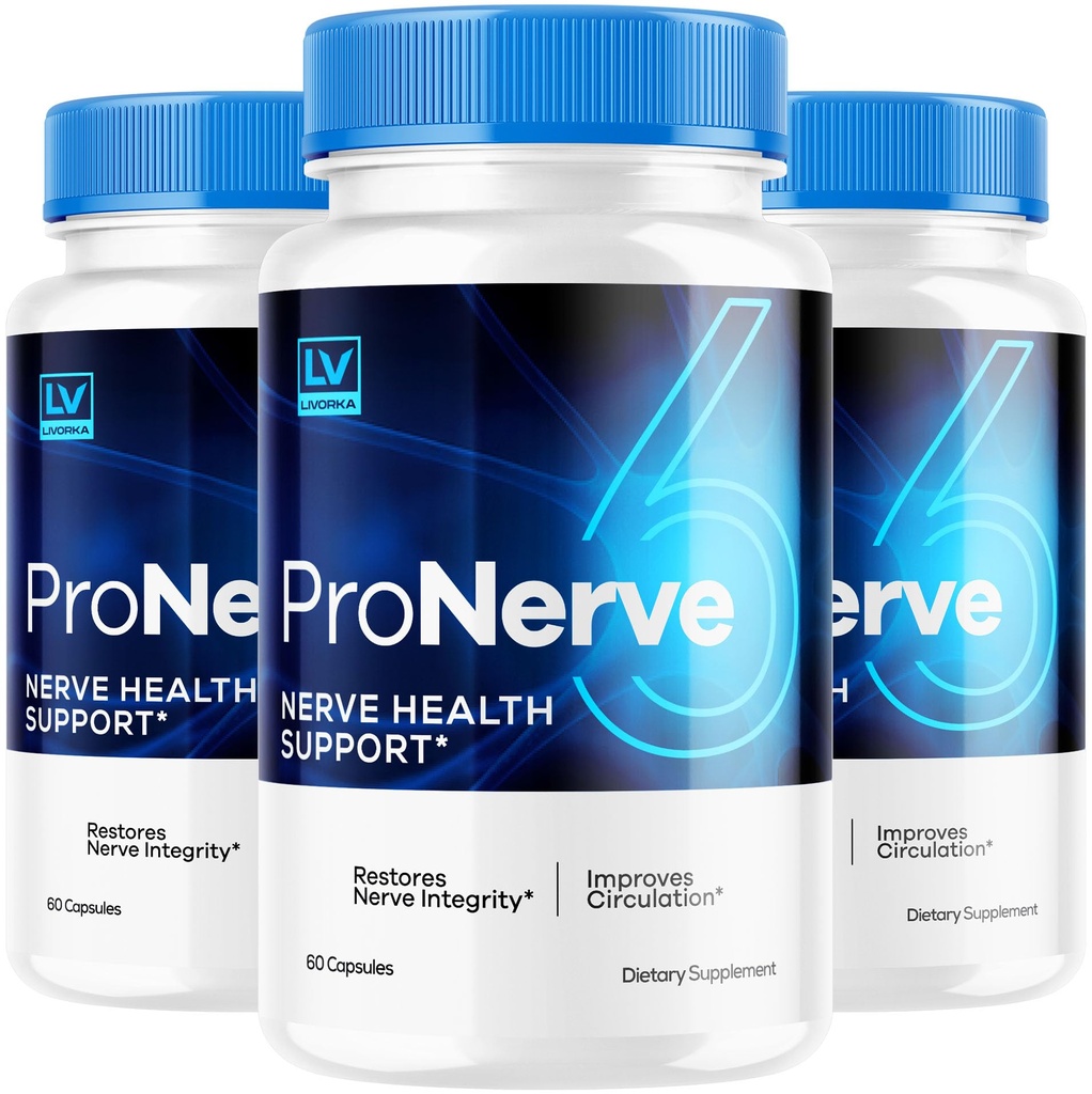 LIVORKA Pronerve 6, Nerve Health Support Advanced Formula - 180 capsules (3 mois d'approvisionnement) - Pack de 3